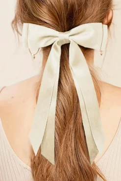 Discount Dear-Lover Double Bow Knot Alligator Hair Clip White
