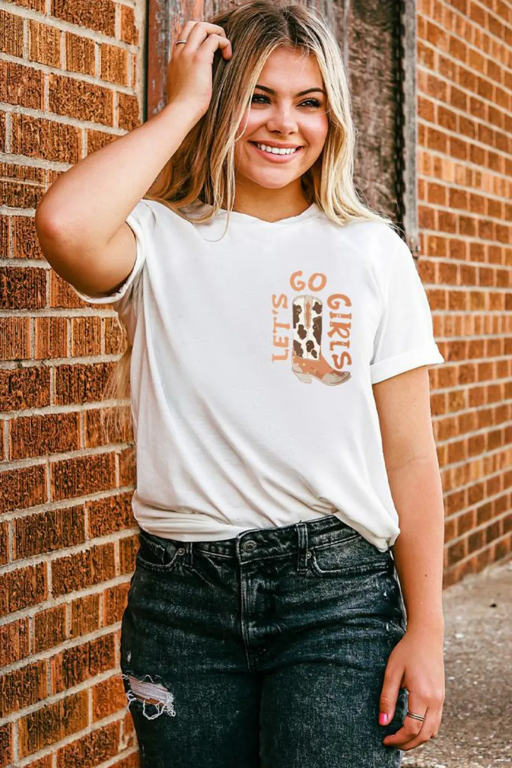 Best Dear-Lover Double-Side Cowboy Hat & Boots Graphic Tee White