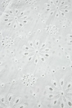 Sale Dear-Lover Eyelet Embroidery Tank Top White