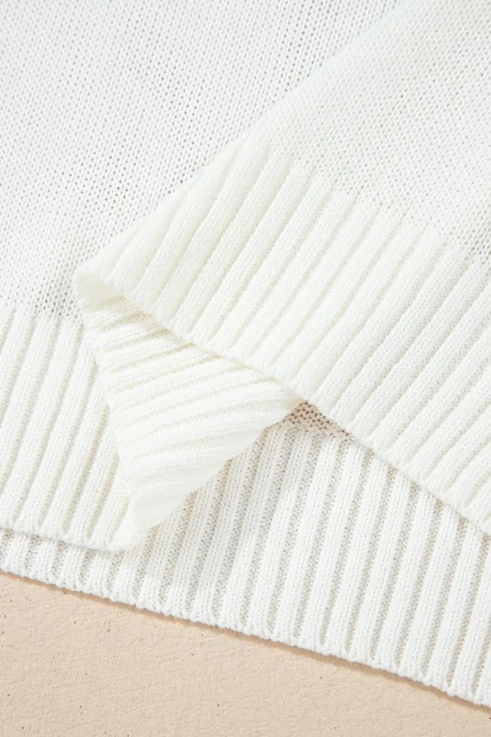 Clearance Dear-Lover Eyelet Knit Tied Back Short Sleeve Sweater White