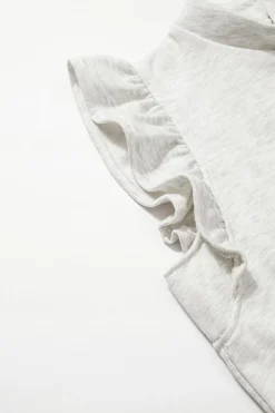 Outlet Dear-Lover Flutter Sleeve Crew Neck Shift Dress White