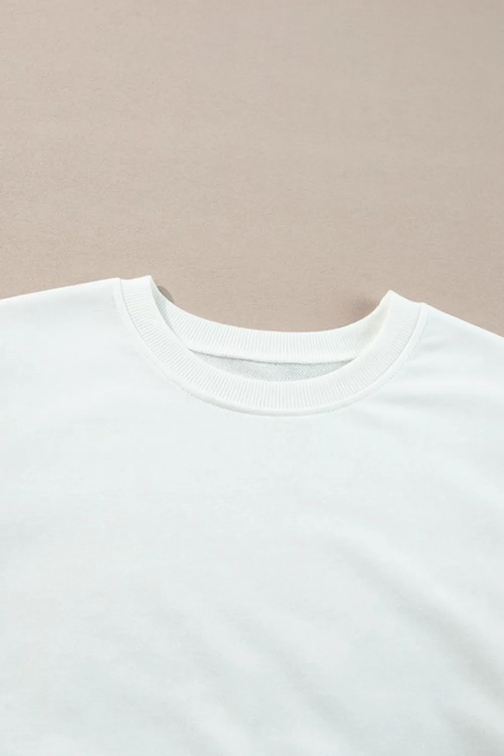 Discount Dear-Lover French Terry Color Block Long Sleeve Top White