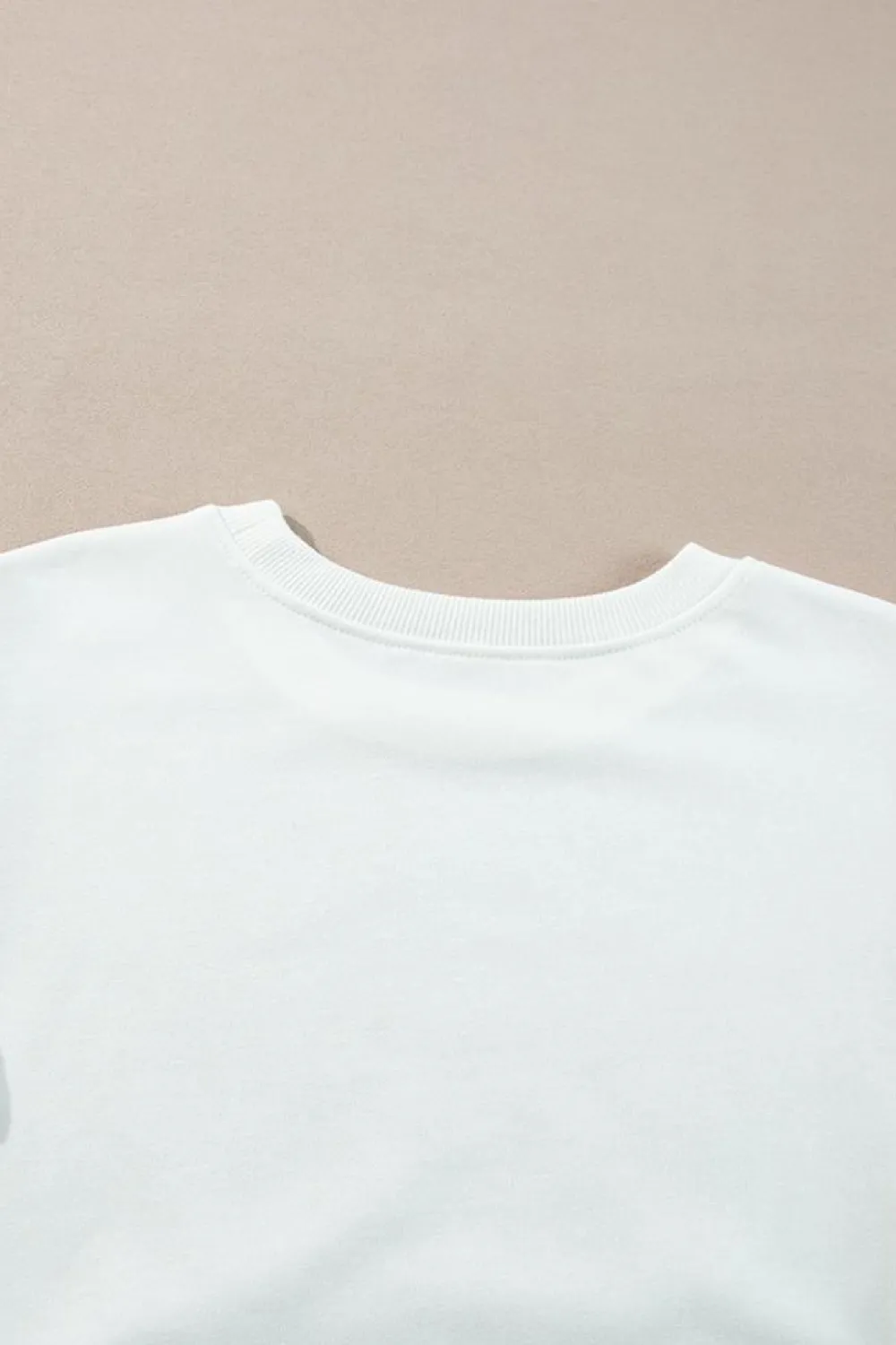 Discount Dear-Lover French Terry Color Block Long Sleeve Top White