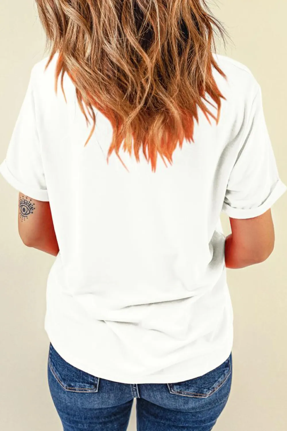 Outlet Dear-Lover Guitar NASHVILLE Music City Print Crewneck Tee White