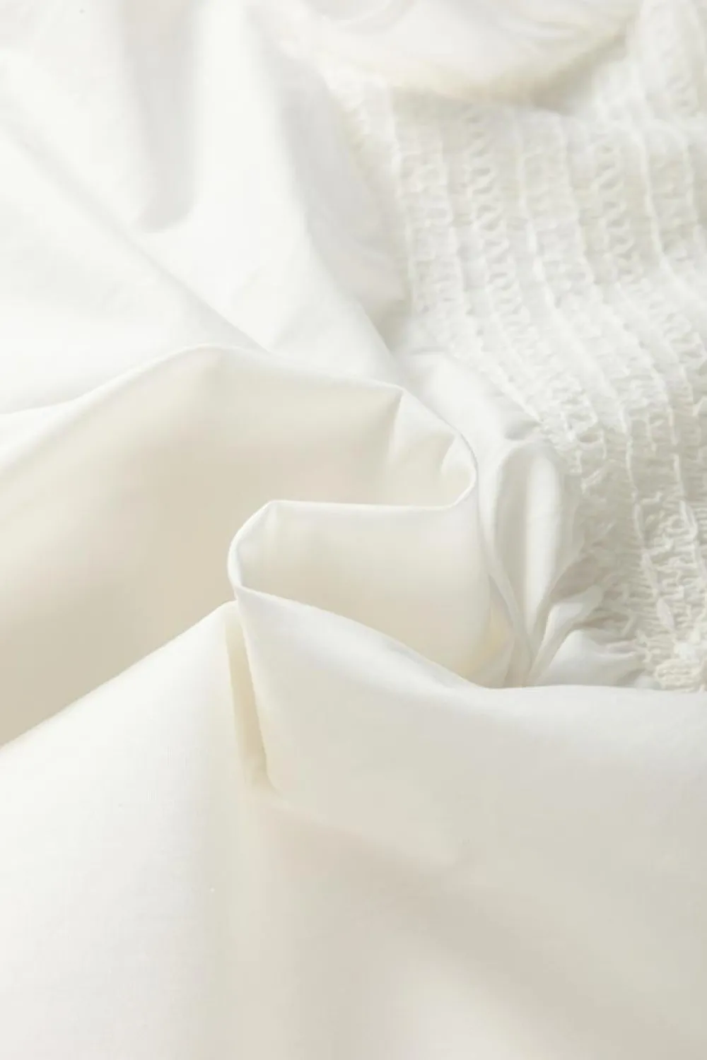 Outlet Dear-Lover Half Button Lace Patchwork Flutter Sleeve Blouse White