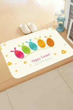 Discount Dear-Lover Happy Easter Day Entrance Mat White