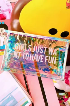 Hot Dear-Lover Laser Waterproof Zipper Makeup Bag White