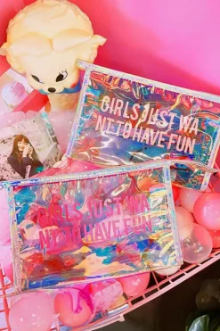 Hot Dear-Lover Laser Waterproof Zipper Makeup Bag White