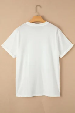 Online Dear-Lover Leopard Bow Graphic Mothers Day Fashion T Shirt White