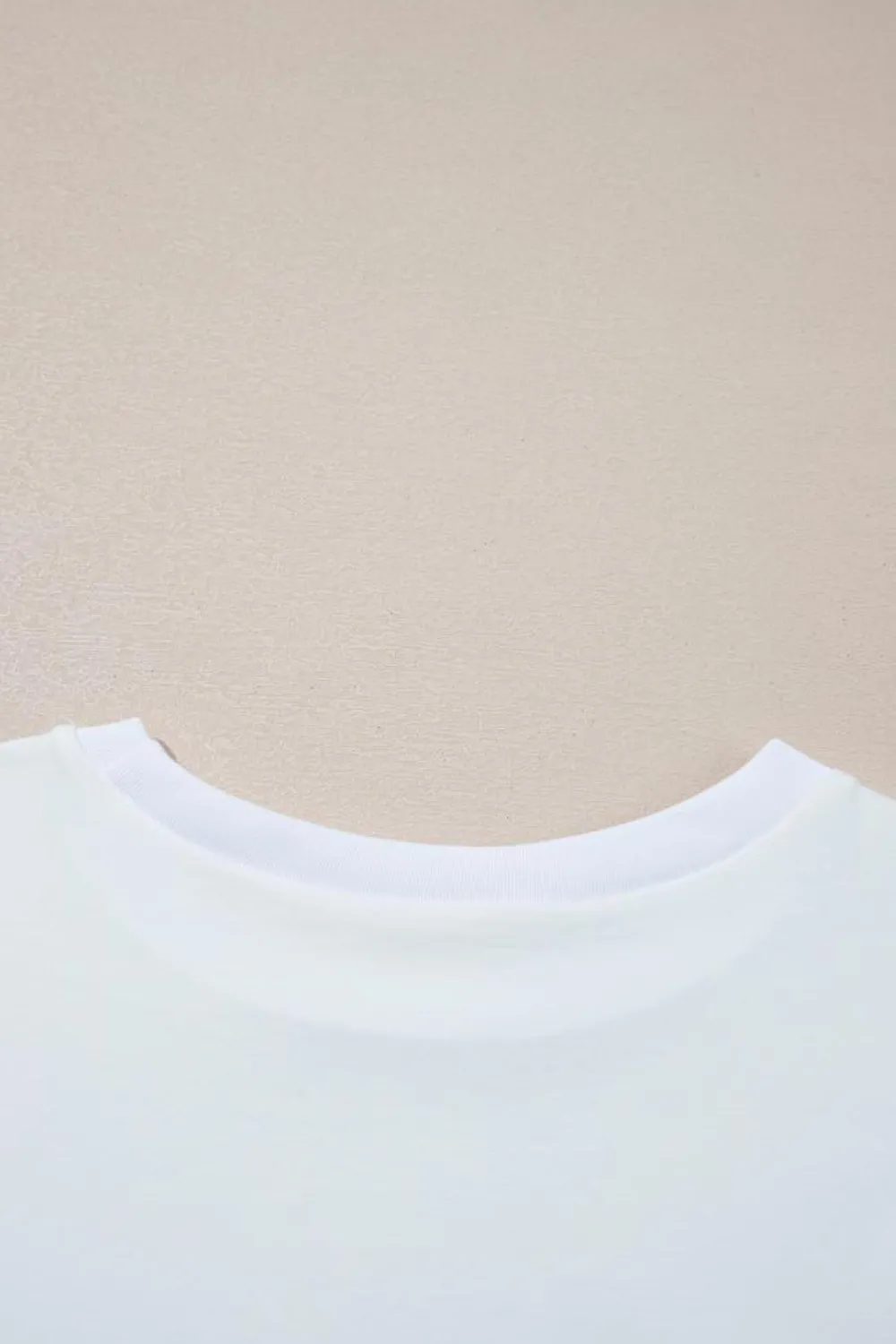 Discount Dear-Lover Loose Half Sleeve Hi Low Hem T Shirt White
