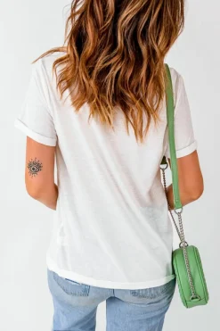 Discount Dear-Lover Lucky Leopard Heart Print St Patricks Day T Shirt White
