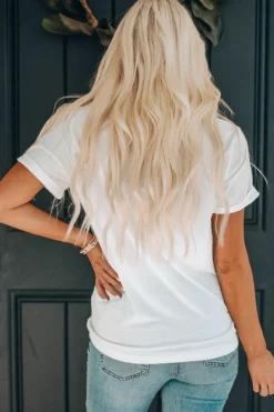 Fashion Dear-Lover MOM life is the best life Graphic T Shirt White