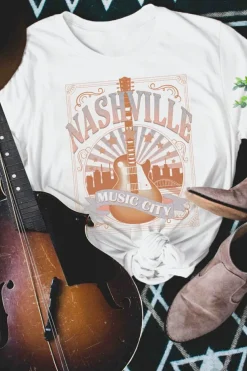 Best Dear-Lover MUSIC CITY NASHVILLE Graphic T Shirt White