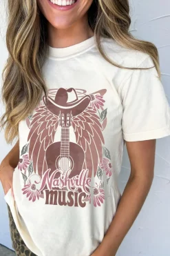 Best Dear-Lover Nashville Music Cowboy Hat Guitar Graphic Tee White