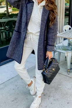 Outlet Dear-Lover Quilted Hoodie and Sweatpants Two Piece Set White