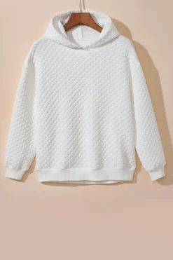 Outlet Dear-Lover Quilted Hoodie and Sweatpants Two Piece Set White
