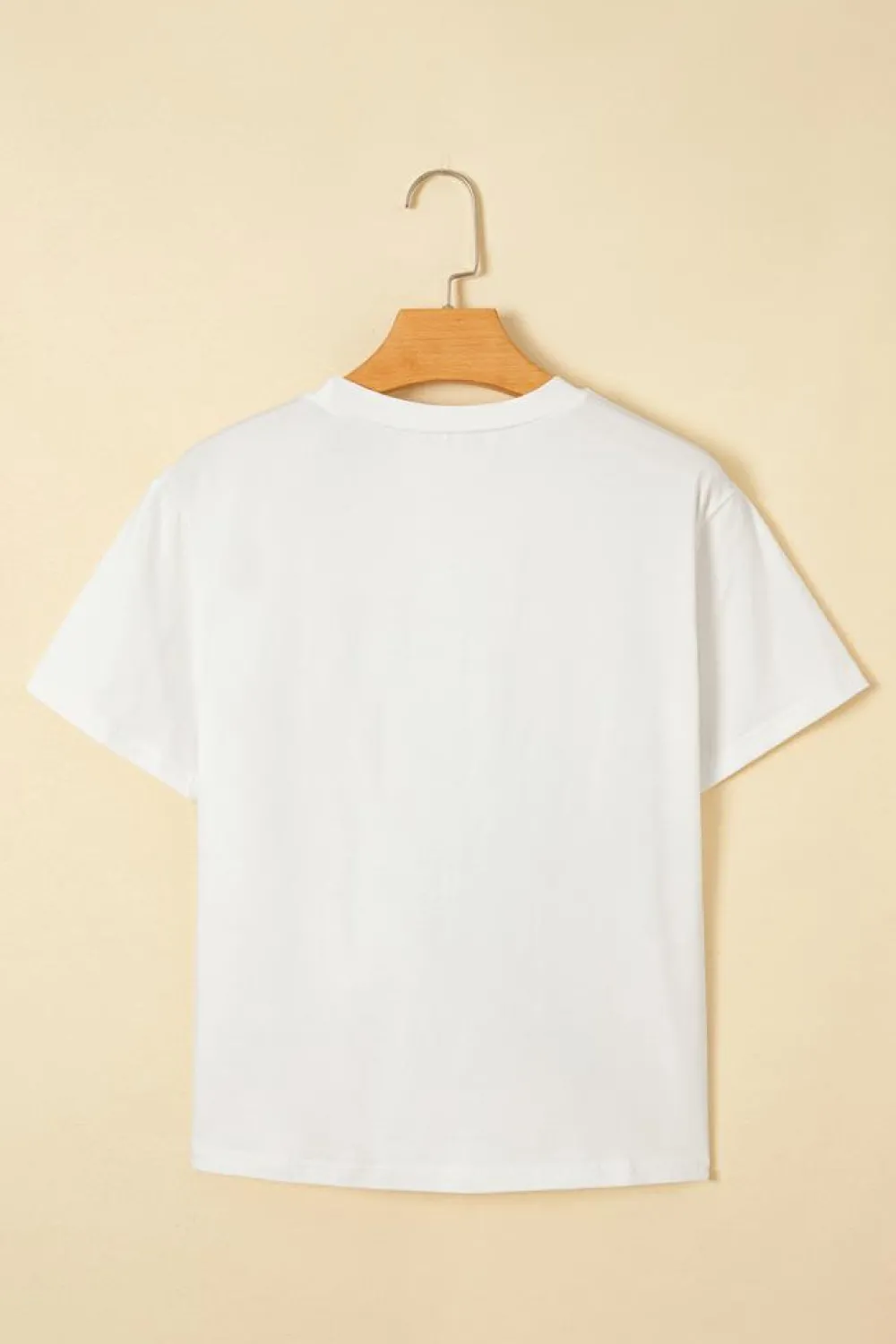 Discount Dear-Lover Rhinestone Decor Bolt Graphic Ripped Western Tee White