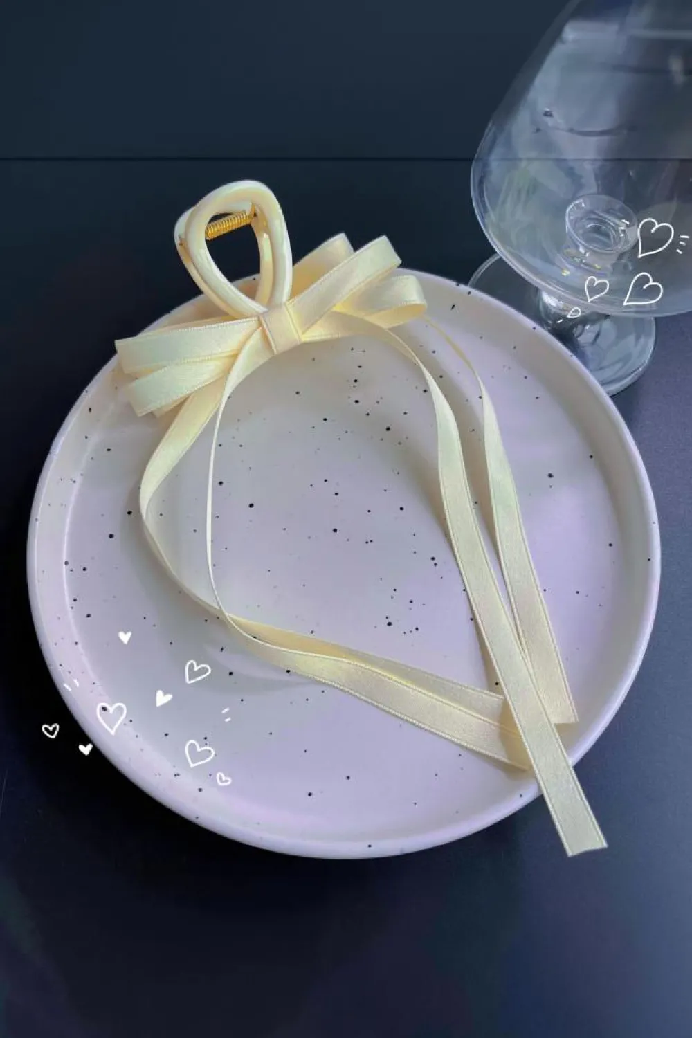 Clearance Dear-Lover Ribbon Long Tail BowKnot Clip White