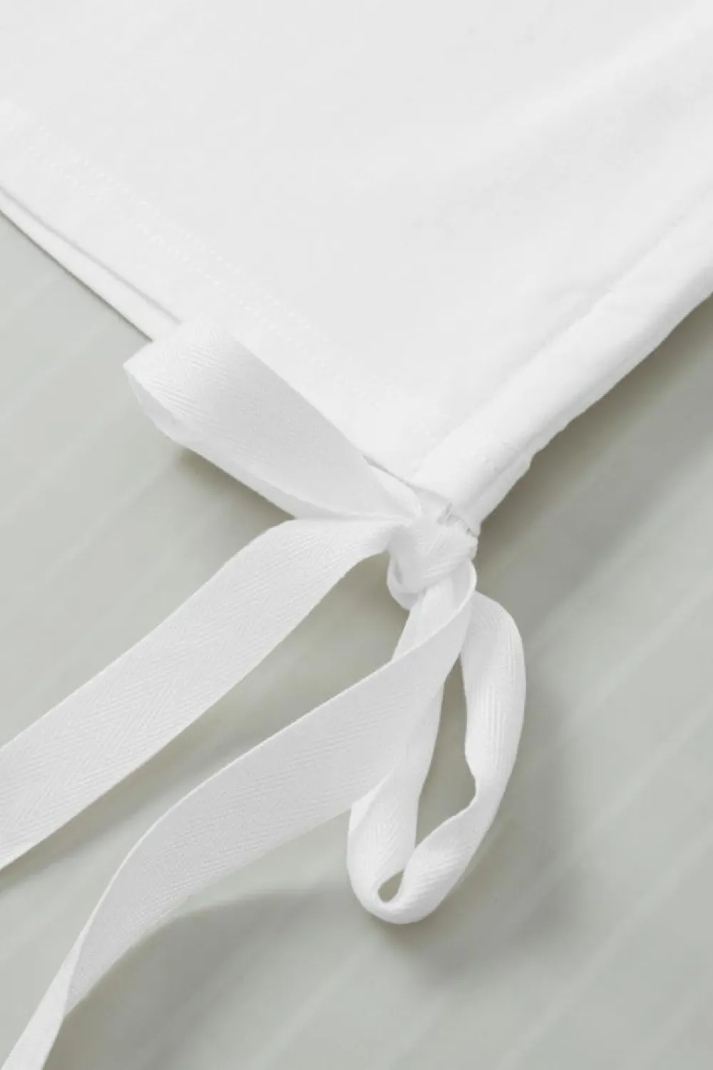 New Dear-Lover Side Drawstring Short Sleeve Crew Neck Top White