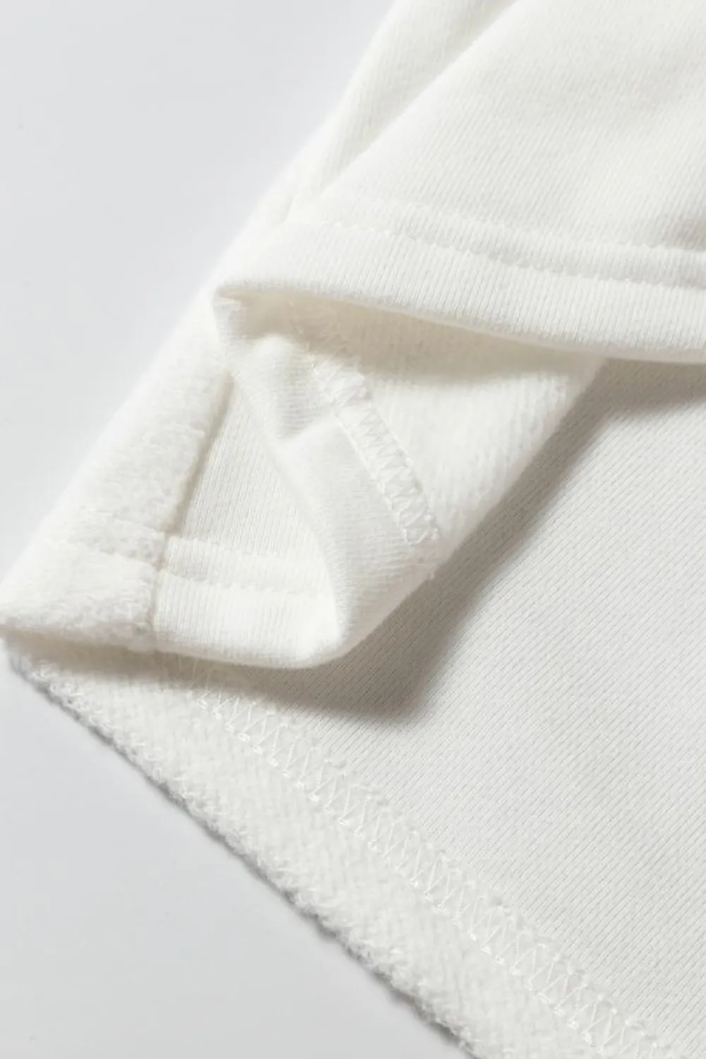 Best Dear-Lover Solid Color Patchwork Drop Shoulder Baggy Sweatshirt White