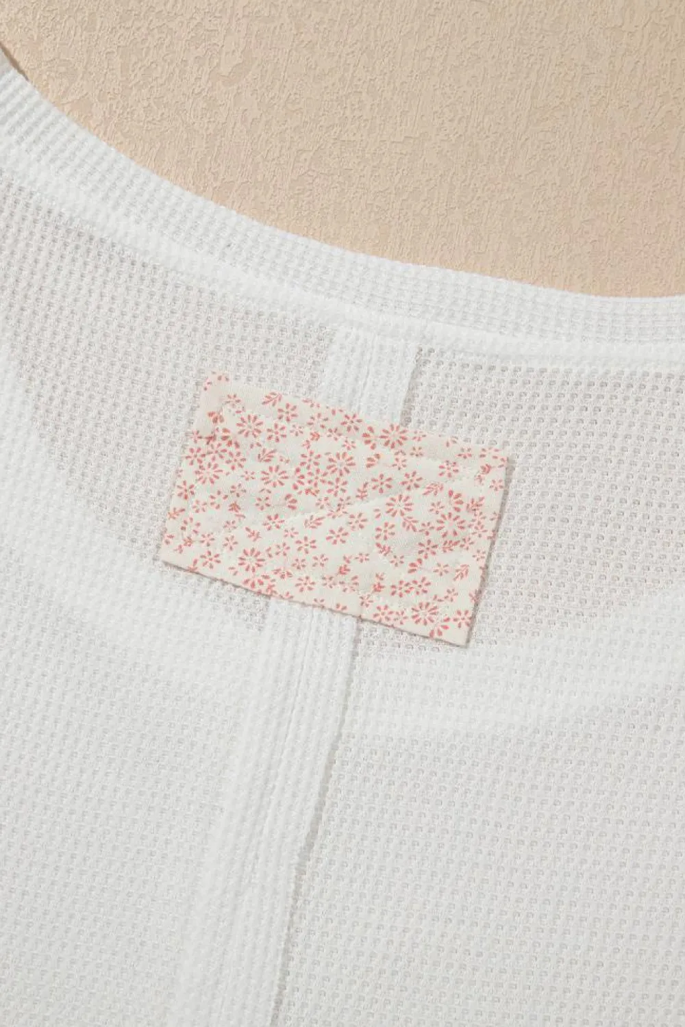 Outlet Dear-Lover Solid Color Waffle Knit Half Buttons Tank Top White