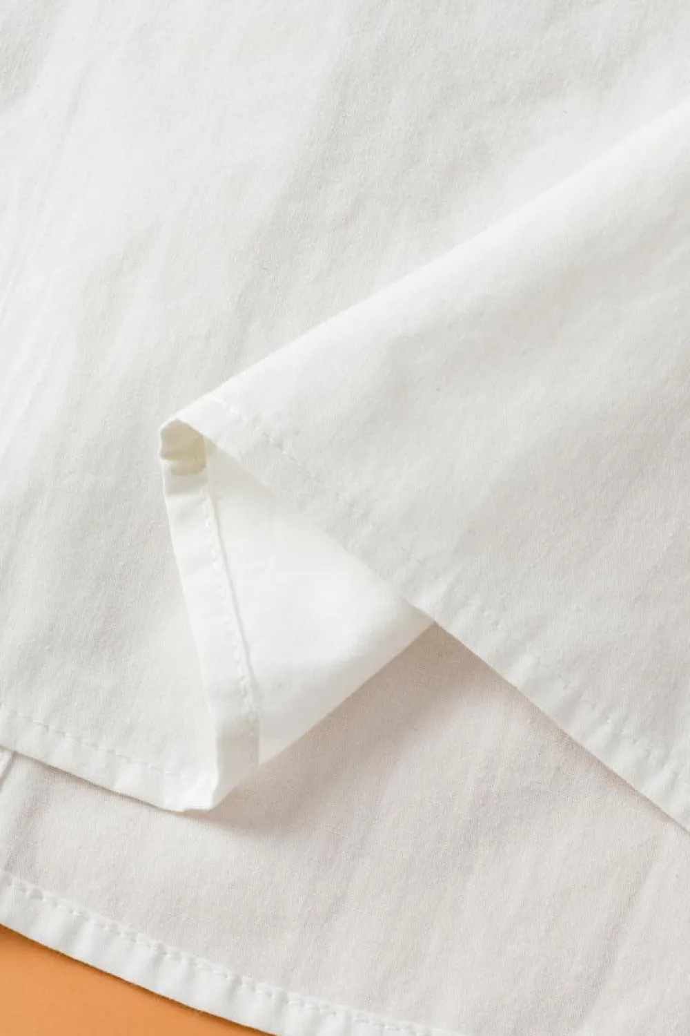 New Dear-Lover Solid Puff Short Sleeve Shirt White