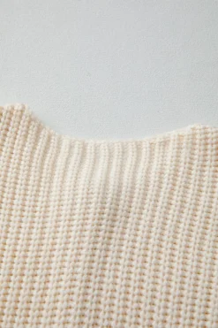 Discount Dear-Lover Solid Textured Knit Side Pockets Buttoned Sweater Vest White