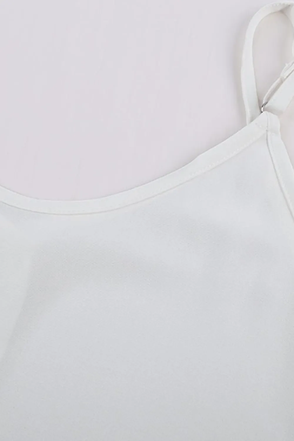 Sale Dear-Lover Spaghetti Strap Buttoned Tank Top White