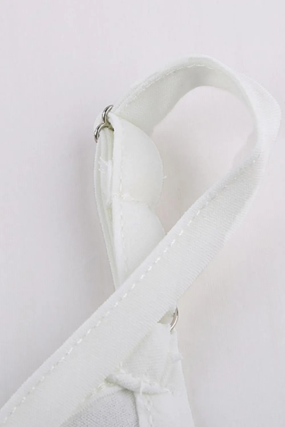 Sale Dear-Lover Spaghetti Strap Buttoned Tank Top White