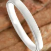Clearance Dear-Lover Stretchy Plated Metal Wide Bangle White