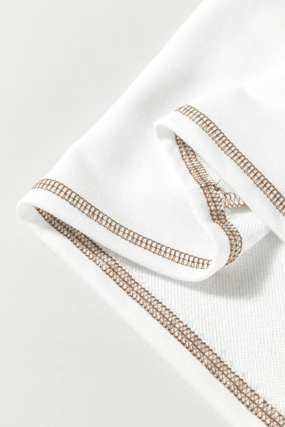 Online Dear-Lover Striped Bracelet Sleeve Raglan Patchwork Top White