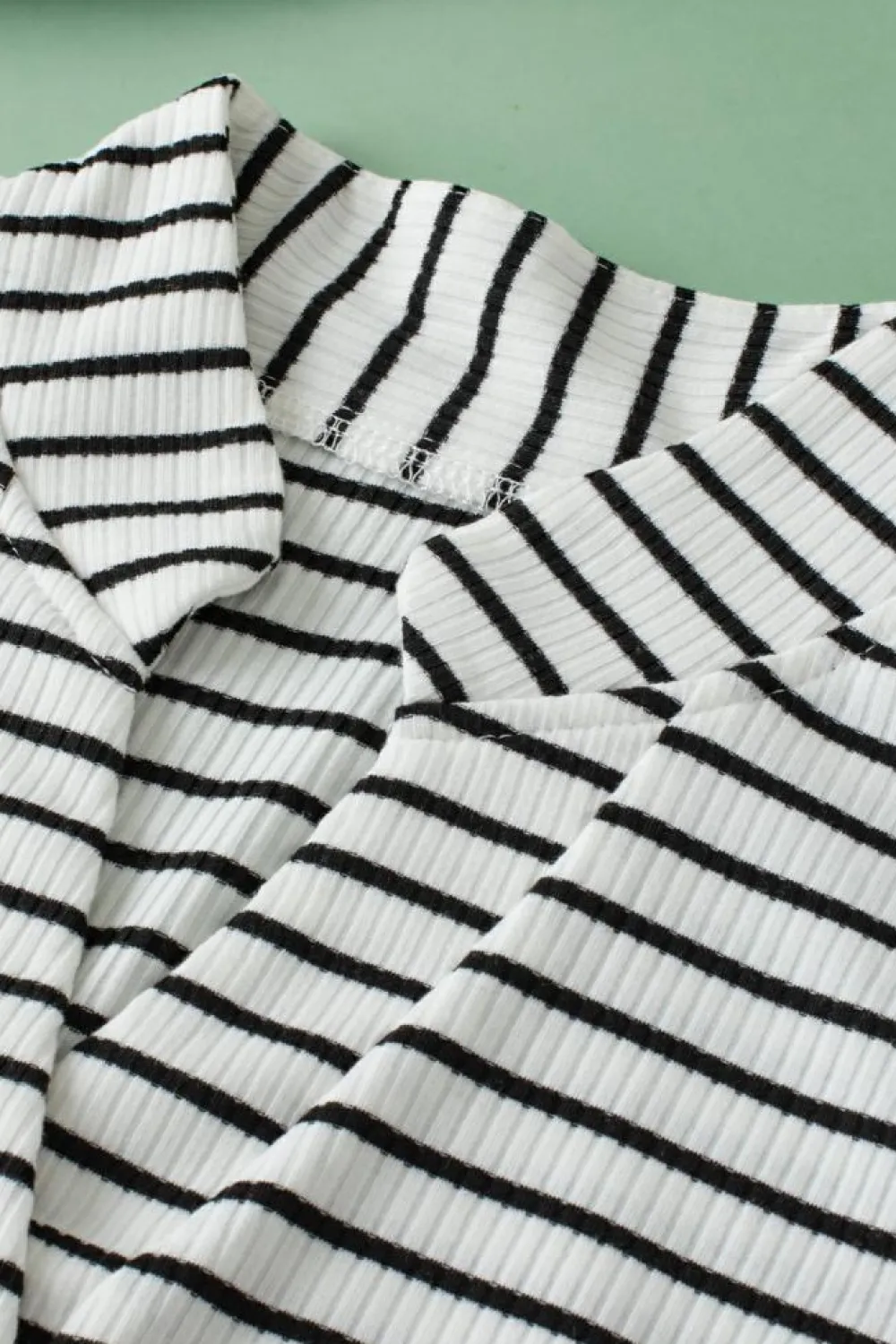Best Dear-Lover Striped V Neck Buttoned Tank Top White