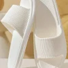 Best Dear-Lover Textured Thick Sole Soft EVA Home Slippers White
