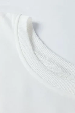 Hot Dear-Lover Tinsel Game Day Drop Shoulder Graphic Sweatshirt White