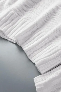 Discount Dear-Lover V neck Drop Shoulder Knitted Sweater White