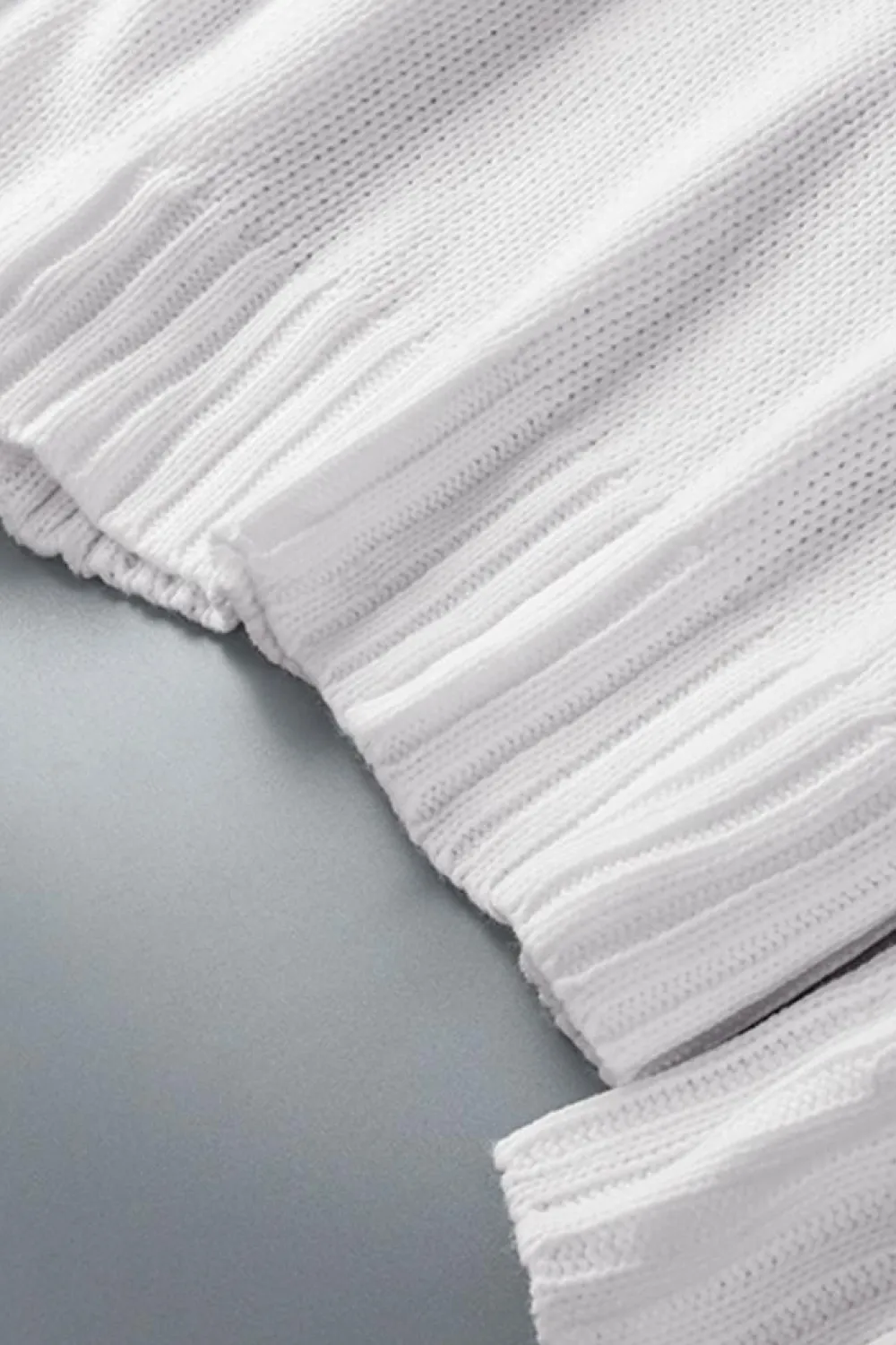 Discount Dear-Lover V neck Drop Shoulder Knitted Sweater White