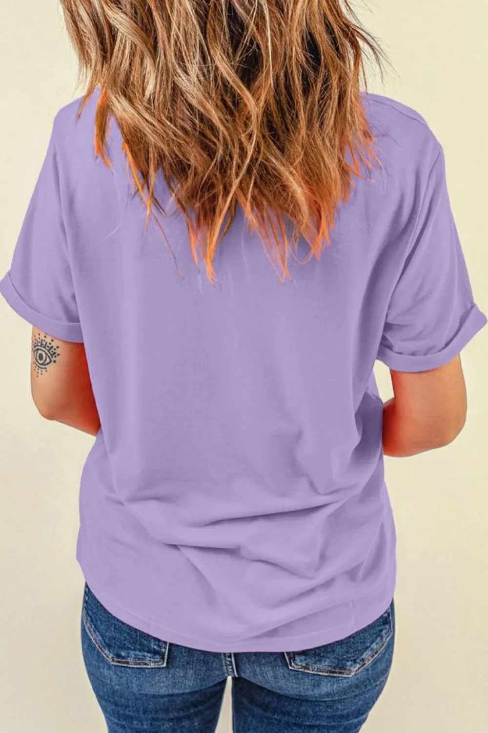 New Dear-Lover Craw Fish Season Graphic Short Sleeve Top Wisteria
