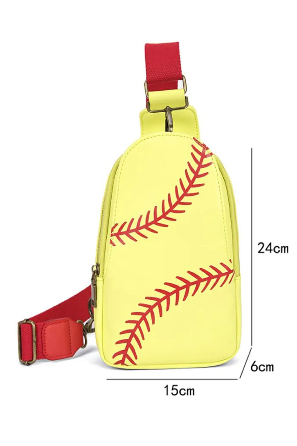 Discount Dear-Lover Balls Pattern PU Leather Zipped Sling Bag Yellow