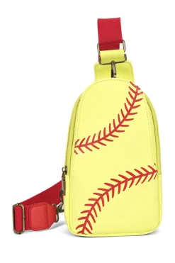 Discount Dear-Lover Balls Pattern PU Leather Zipped Sling Bag Yellow