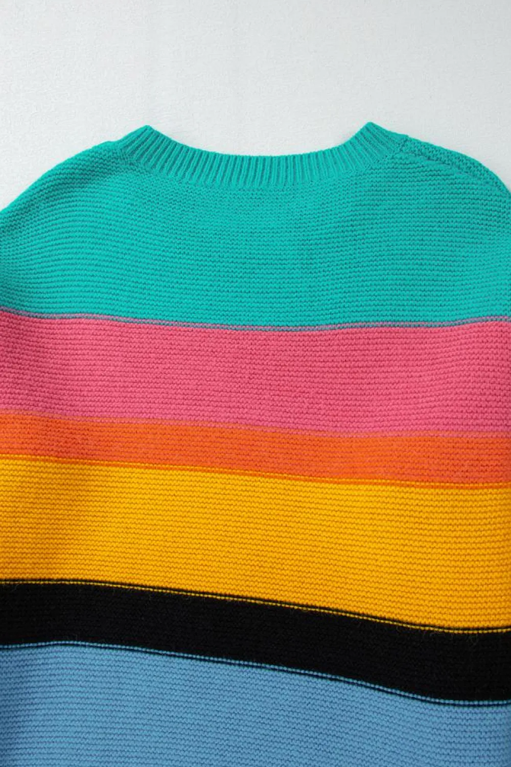 New Dear-Lover Colorblock Mixed Textured Drop Shoulder Sweater Yellow
