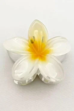Outlet Dear-Lover Frangipani Shape Acrylic Hair Clip Yellow