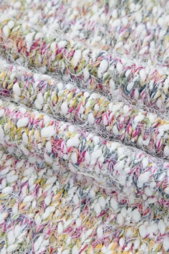 Online Dear-Lover Multicolor Confetti Open Front Knit Cardigan Yellow