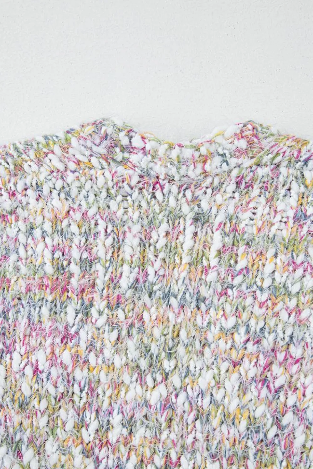 Online Dear-Lover Multicolor Confetti Open Front Knit Cardigan Yellow